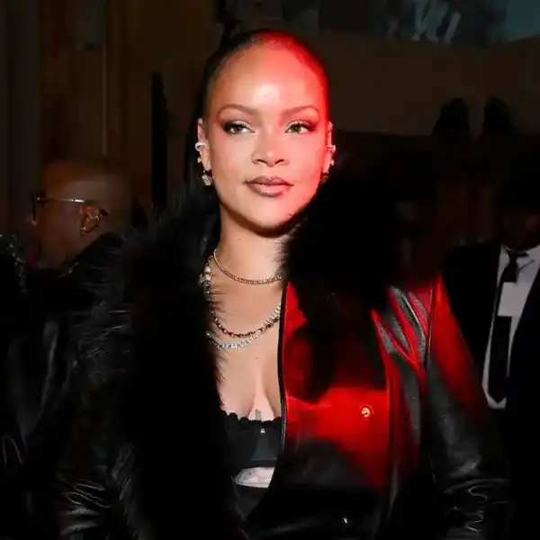 Rihanna at the AWGE fashion show as part of RTW Fall 2026 on February 13, 2026 in New York, New York.