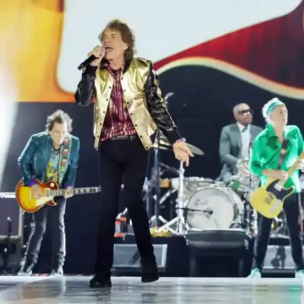 Ronnie Wood, Mick Jagger, Steve Jordan, and Keith Richards and of The Rolling Stones perform during 'Stones Tour '24 Hackney Diamonds' at MetLife Stadium on May 26, 2024 in East Rutherford, New Jersey.