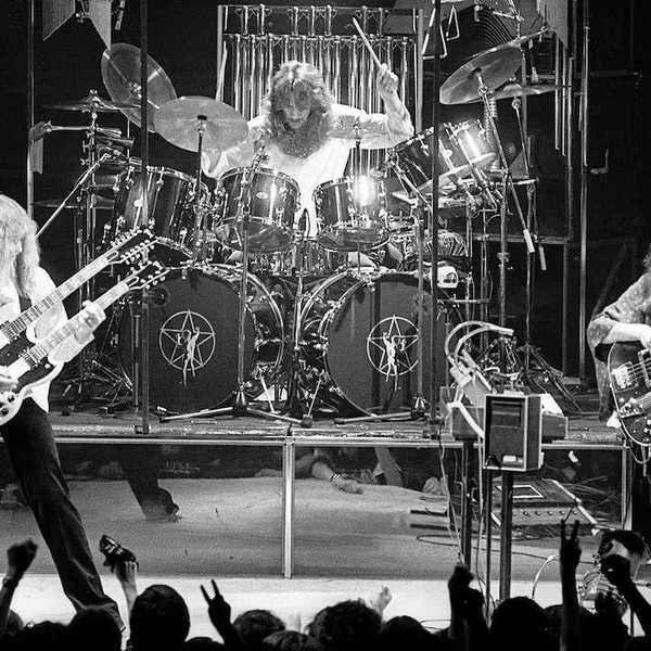Rush performing in 1977.