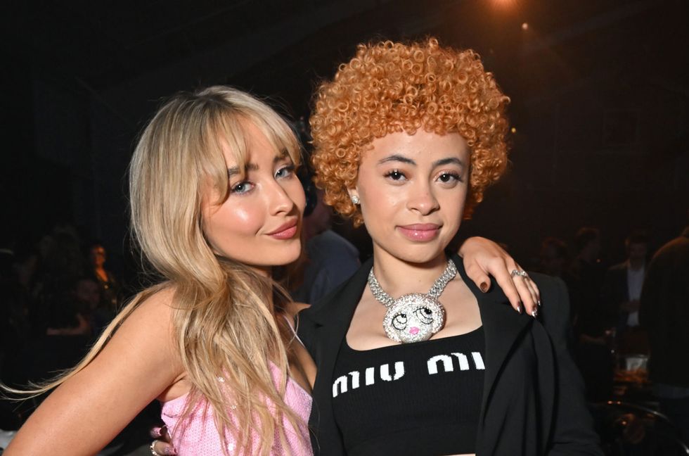 Sabrina Carpenter and Ice Spice attend Sir Lucian Grainge’s 2023 Artist Showcase, Presented By Merz Aesthestics’ Xperience+ and Coke Studio” at Milk Studios Los Angeles on February 04, 2023 in Los Angeles.