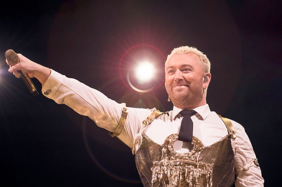 Sam Smith performs onstage at AccorHotels Arena on May 13, 2023 in Paris, France.