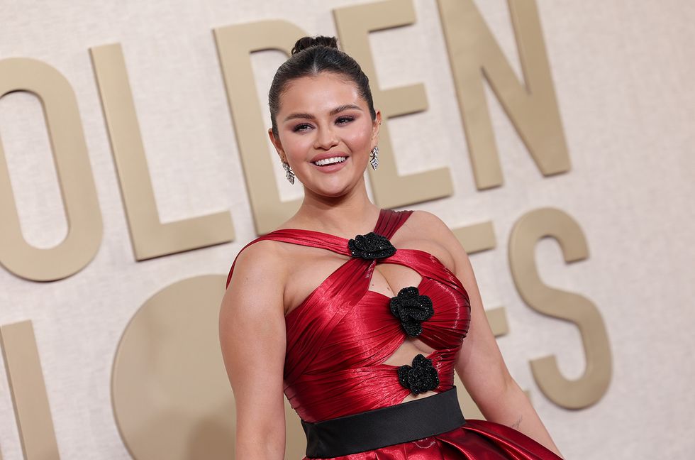 Selena Gomez at the 81st Golden Globe Awards held at the Beverly Hilton Hotel on January 7, 2024 in Beverly Hills, California.