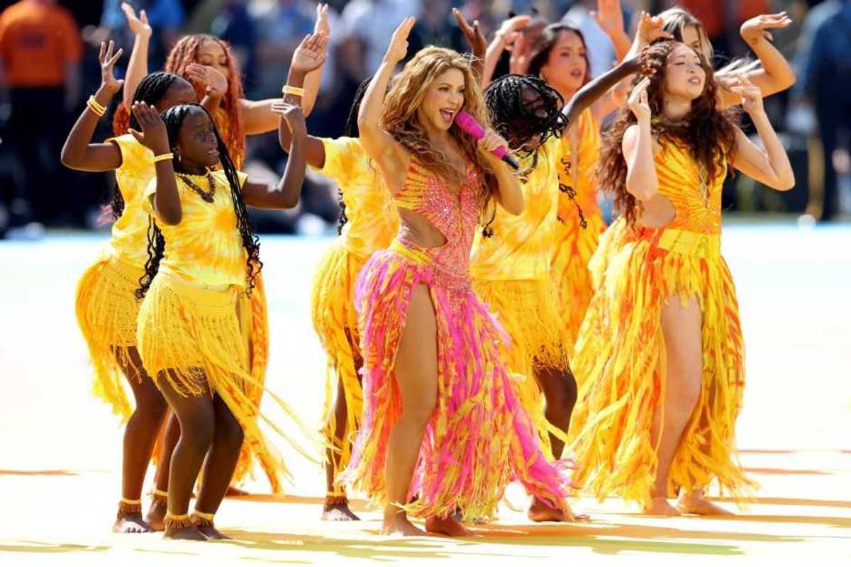 Shakira performs at the 2026 FIFA World Cup halftime show on July 19.