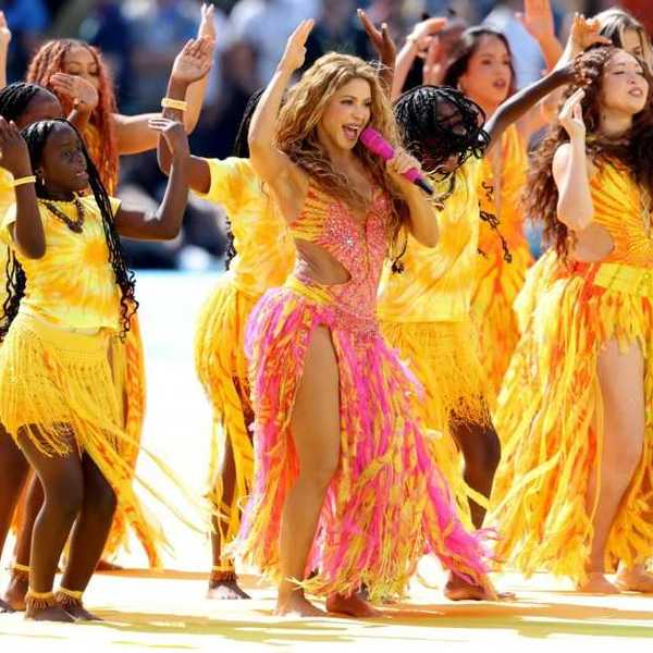 Shakira performs at the 2026 FIFA World Cup halftime show on July 19.