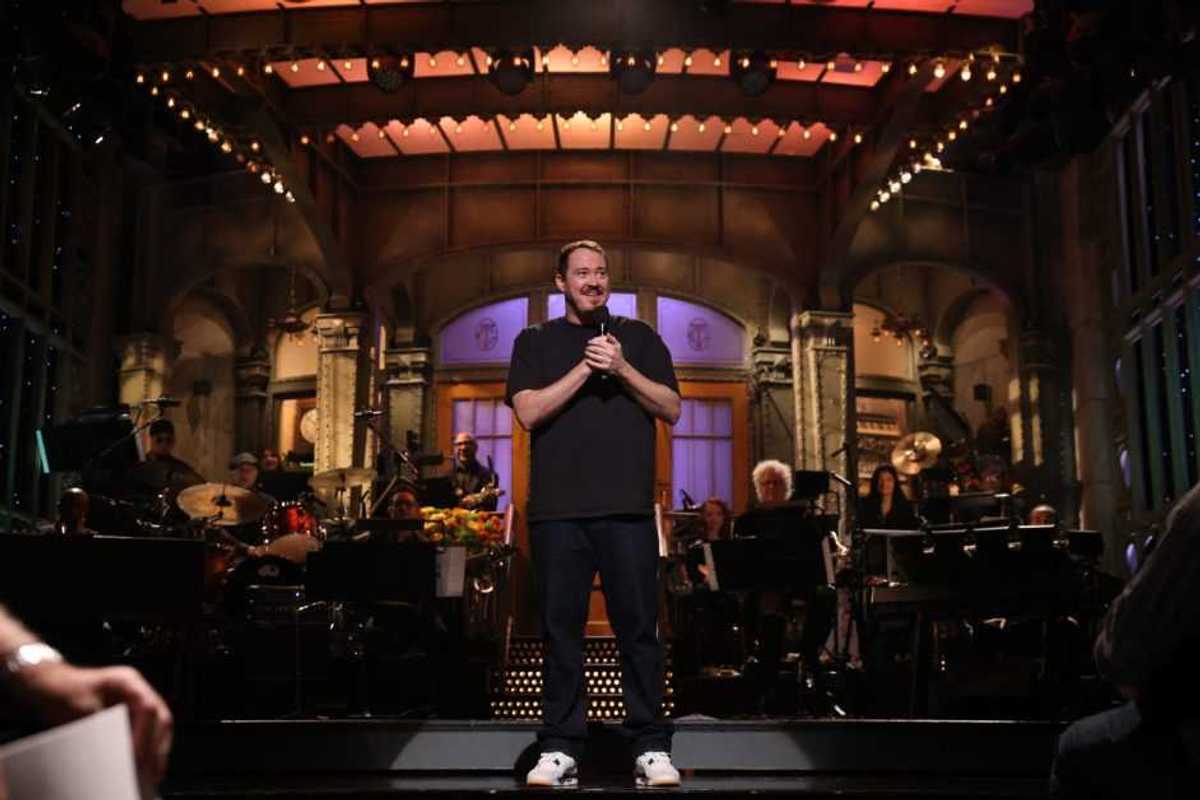 Shane Gillis during his 'Saturday Night Live' monologue on October 10, 2026.