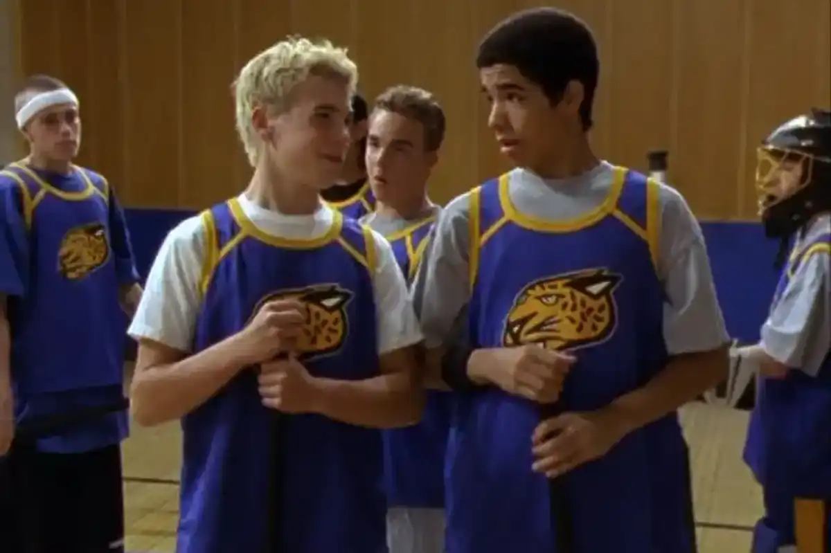 Shane Kippel as Gavin "Spinner" Mason and Aubrey "Drake" Graham as Jimmy Brooks in 'Degrassi: The Next Generation'