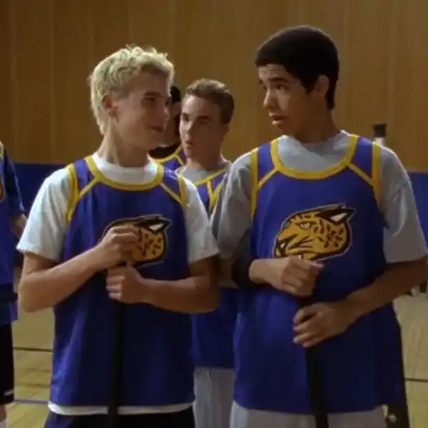 Shane Kippel as Gavin "Spinner" Mason and Aubrey "Drake" Graham as Jimmy Brooks in 'Degrassi: The Next Generation'