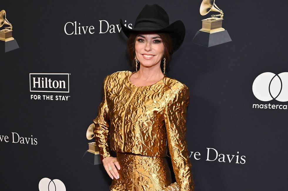 Shania Twain at the Pre-GRAMMY Gala held at The Beverly Hilton on Feb. 3, 2024 in Los Angeles.