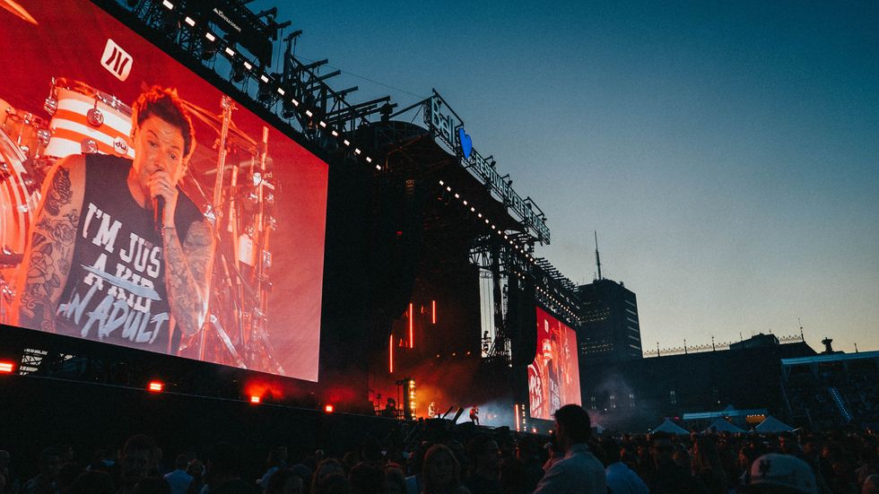 Simple Plan at Festival d'\u00e9t\u00e9 de Qu\u00e9bec in Quebec City on July 4, 2025.