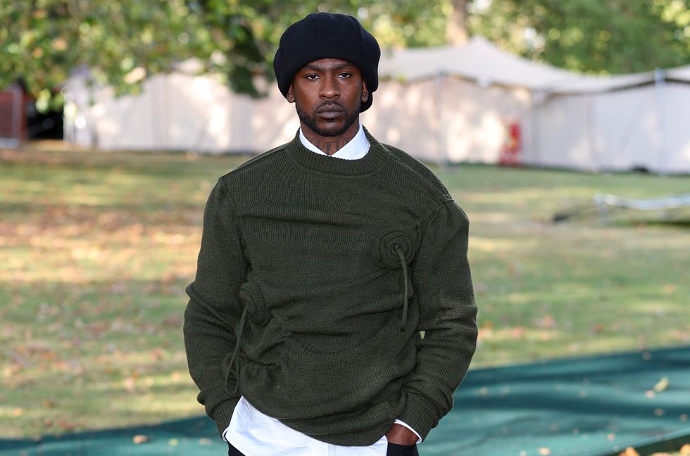Skepta attends the Burberry show during London Fashion Week September 2023 on Sept. 18, 2023 in London.