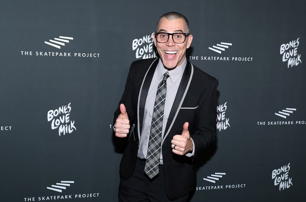 Steve-O attends The Skatepark Project Gala at Chateau Marmont on November 17, 2023 in Los Angeles, California.