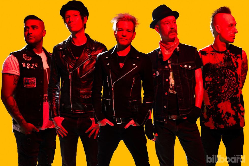 Sum 41 photographed by Lane Dorsey on Jan. 27, 2025 at Canada Life Place in London, Ontario.