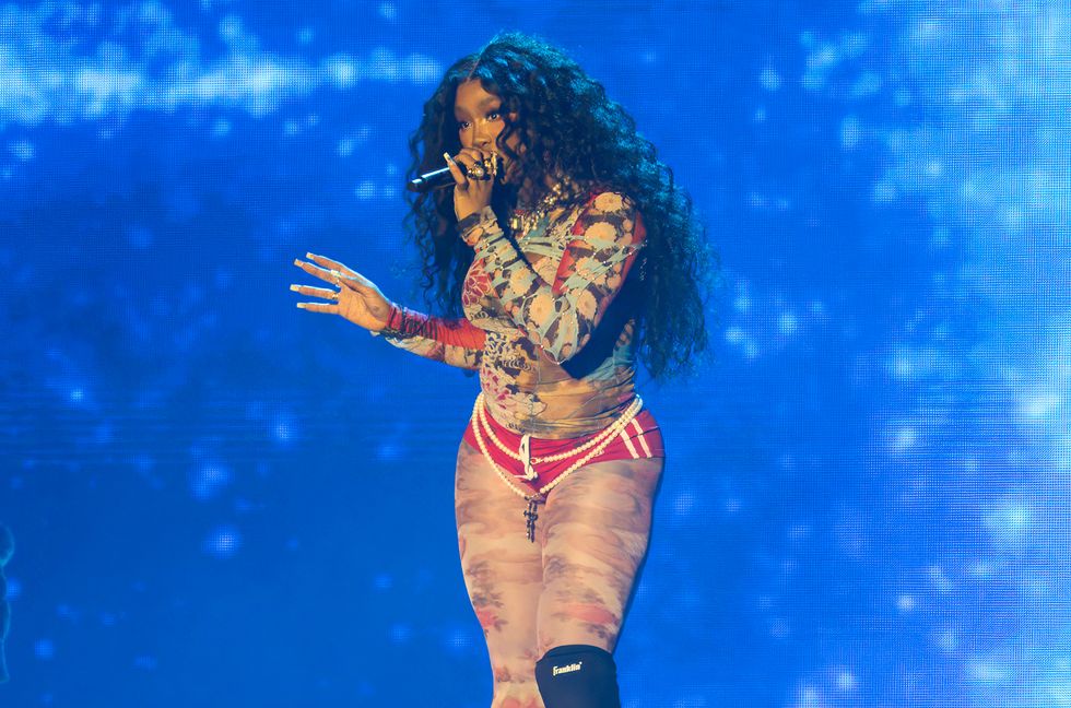 SZA performs during the 2024 Dreamville Music Festival at Dorothea Dix Park on April 6, 2024, in Raleigh, N.C.