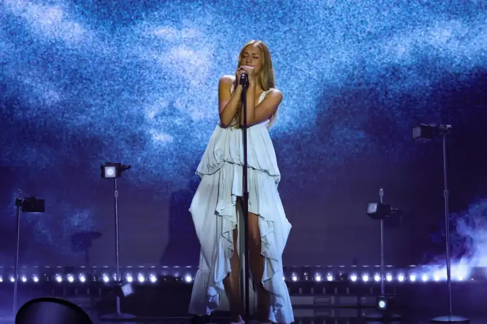 Tate McRae performs on stage at the Billboard Women in Music 2026 held at the Hollywood Palladium on April 29, 2026 in Los Angeles, California.