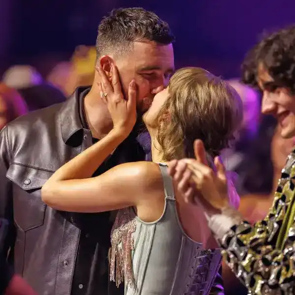 Taylor Swift and Travis Kelce at the 2026 iHeartRadio Music Awards held at Dolby Theatre on March 26, 2026, in Los Angeles.