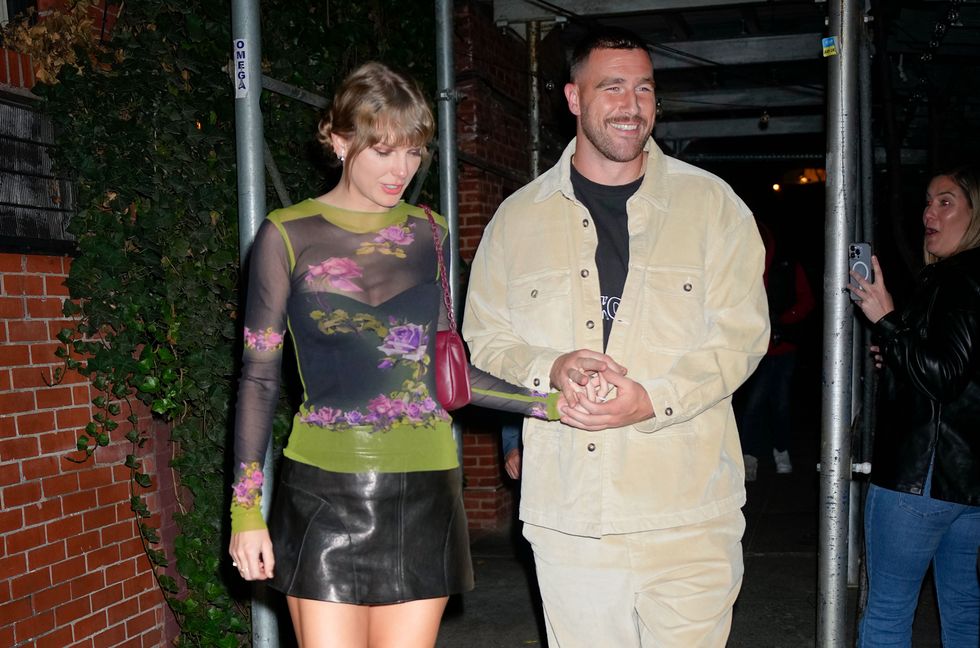 Taylor Swift and Travis Kelce have dinner at Waverly Inn on Oct. 15, 2023 in New York City.