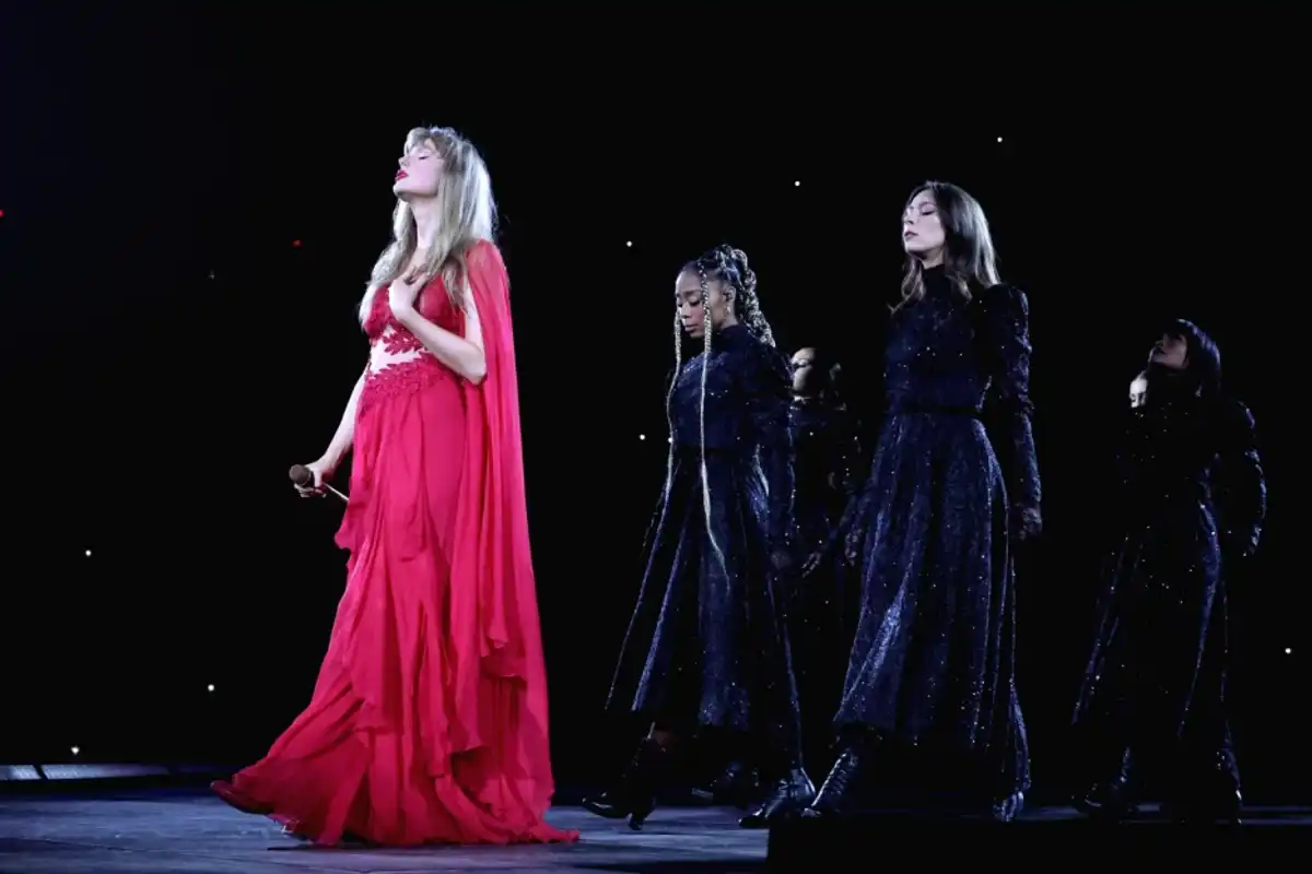 Taylor Swift performs onstage during "Taylor Swift | The Eras Tour" at BC Place on December 6, 2024 in Vancouver, British Columbia.