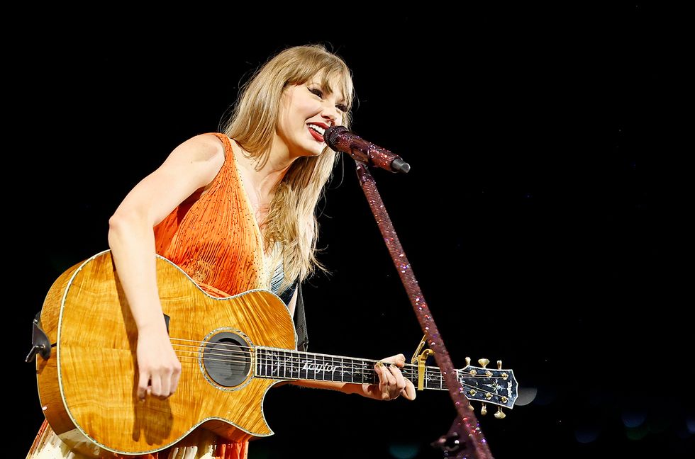 Taylor Swift performs onstage during "Taylor Swift | The Eras Tour" at Rogers Centre on Nov. 14, 2024 in Toronto, Ontario.