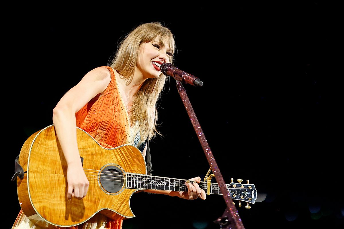Taylor Swift performs onstage during "Taylor Swift | The Eras Tour" at Rogers Centre on Nov. 14, 2024 in Toronto, Ontario.