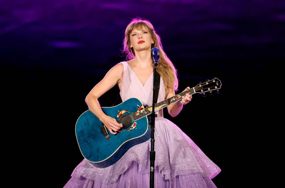 Taylor Swift performs onstage for night one of Taylor Swift | The Eras Tour at GEHA Field at Arrowhead Stadium on July 07, 2023 in Kansas City, Missouri.