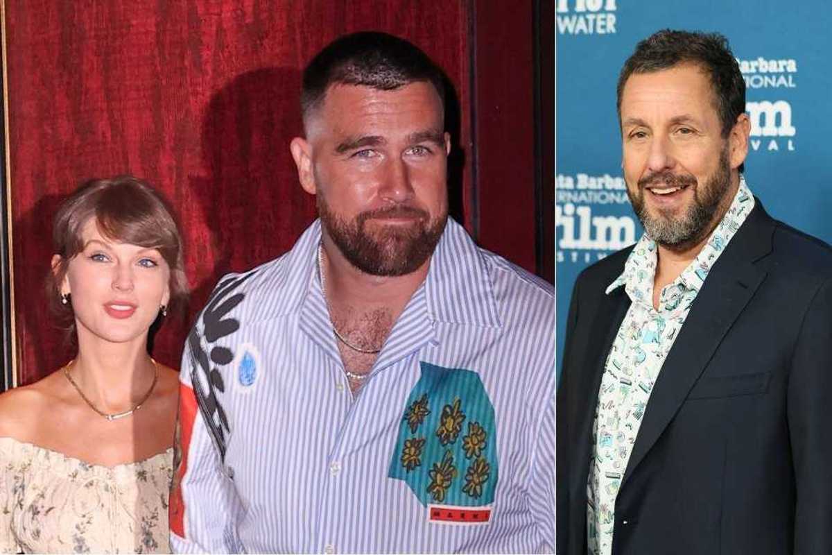 Taylor Swift, Travis Kelce and Adam Sandler