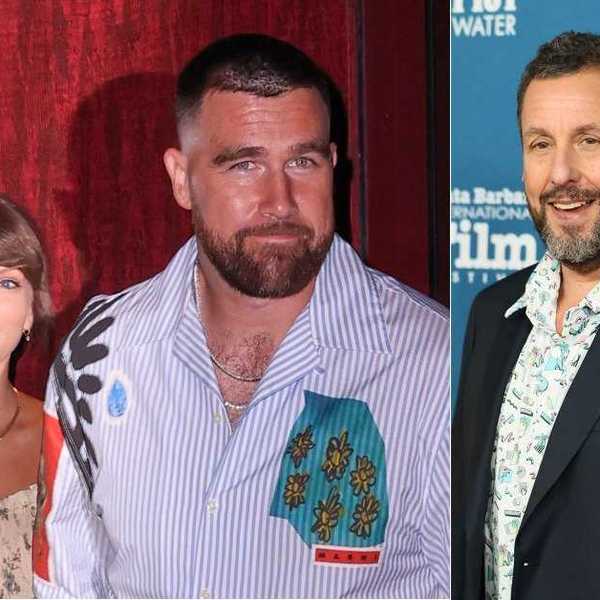 Taylor Swift, Travis Kelce and Adam Sandler