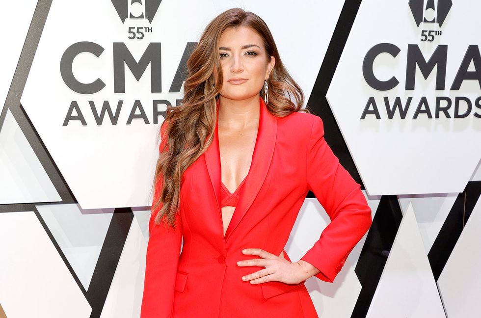 Tenille Townes attends the 55th annual Country Music Association awards at the Bridgestone Arena on Nov. 10, 2021 in Nashville.