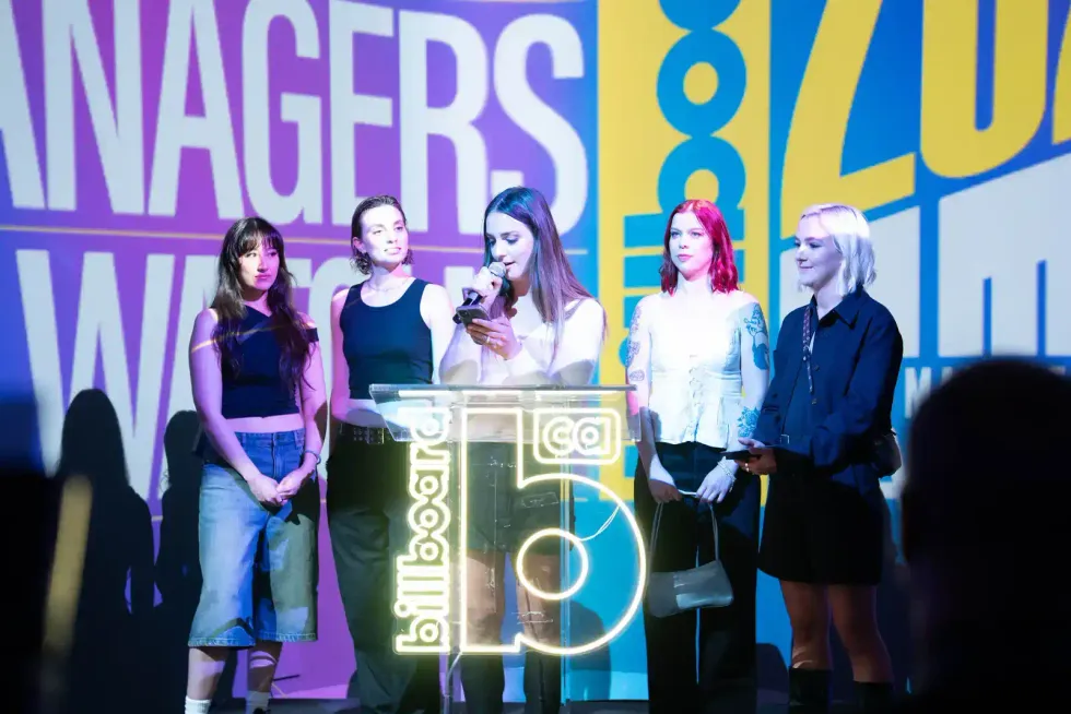 The Beaches and Alex Porat at Billboard Canada Managers to Watch 2025.