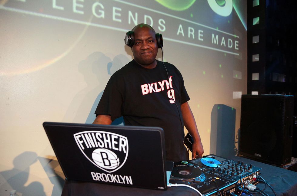 "The Finisher" DJ Mister Cee spins at S.O.B.'s on May 21, 2015, in New York City.