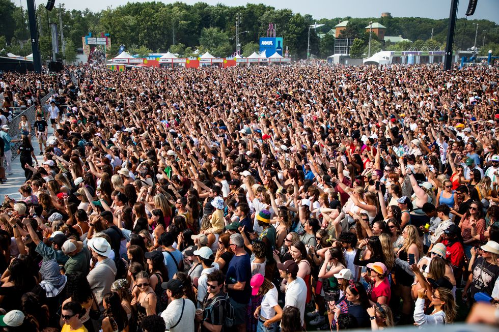 The main stage crowd at Osheaga on Saturday, Aug. 2.