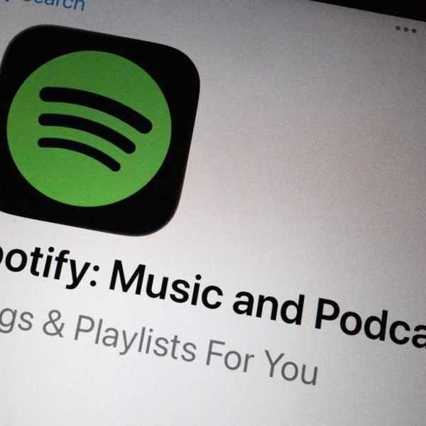 The Spotify logo in shown on a tablet on Feb. 10, 2026 in Chicago, Illinois. Spotifiy's stock price spiked after the company reported a 11% jump in monthly users from a year ago to 751 million, beating analysts expectations of 744.7 million.