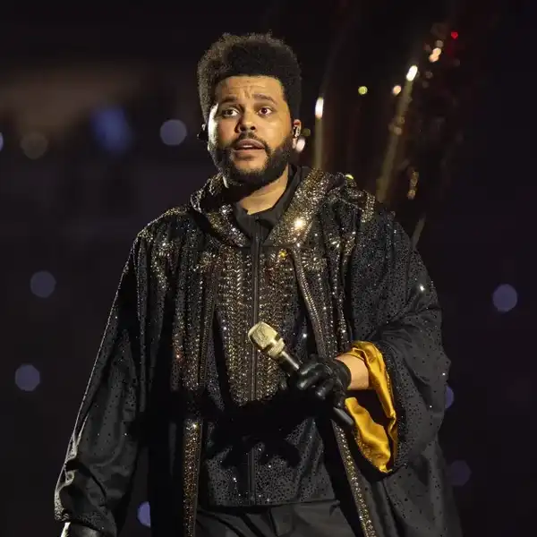 The Weeknd performs during The Weeknd: After Hours Til Dawn Tour at Mercedes-Benz Stadium on August 21, 2025 in Atlanta, Georgia.