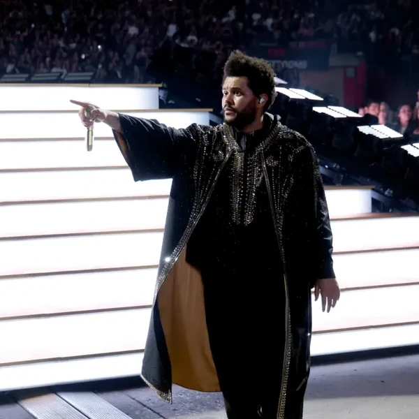 The Weeknd performs onstage for "After Hours Til Dawn" 2025 Stadium Tour at State Farm Stadium on May 09, 2025 in Glendale, Arizona.