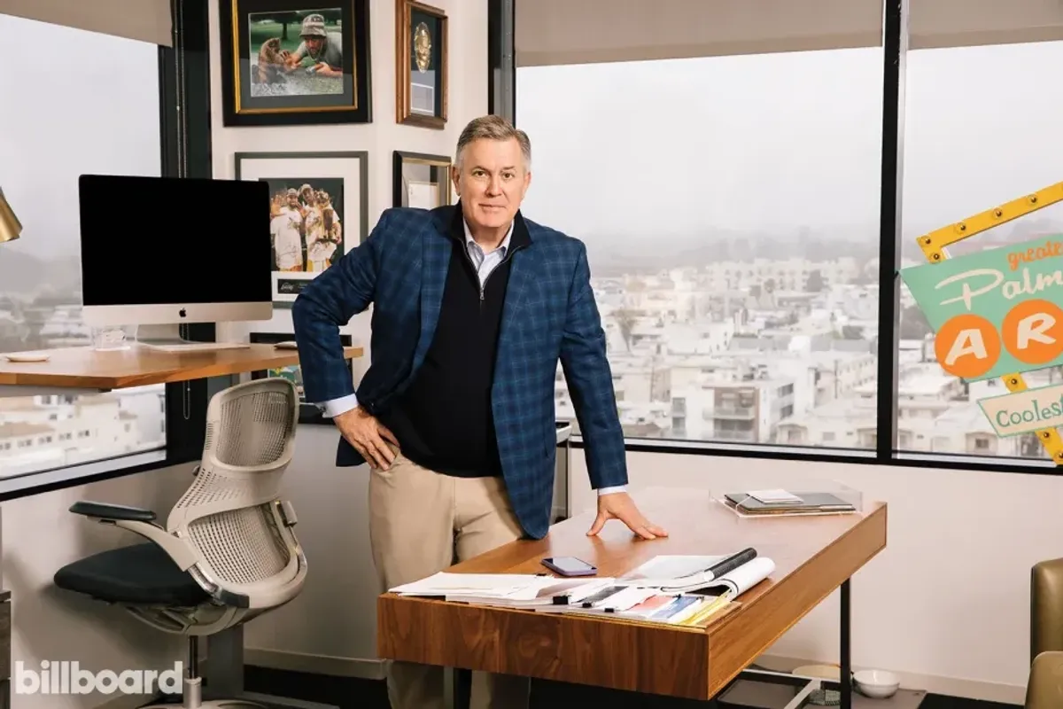 Tim Leiweke photographed on April 28, 2023 at Oak View Group in Los Angeles.