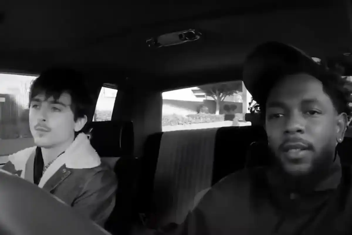 Timothée Chalamet and Kendrick Lamar