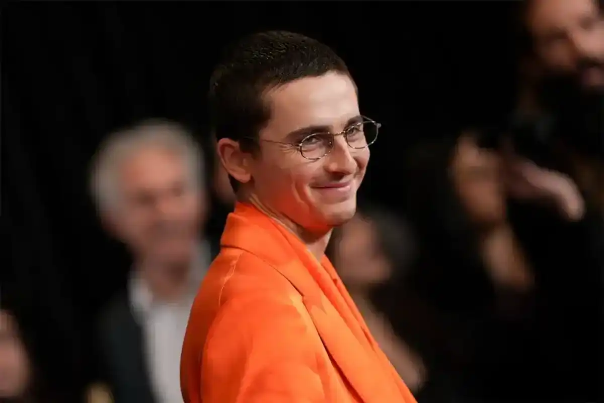 Timothée Chalamet at A24's "Marty Supreme" New York Premiere on December 16, 2025 in New York, New York.