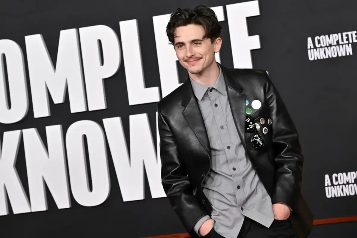Timothée Chalamet attends the Los Angeles Premiere of Searchlight Pictures "A Complete Unknown" at Dolby Theatre on December 10, 2024 in Hollywood, Calif.