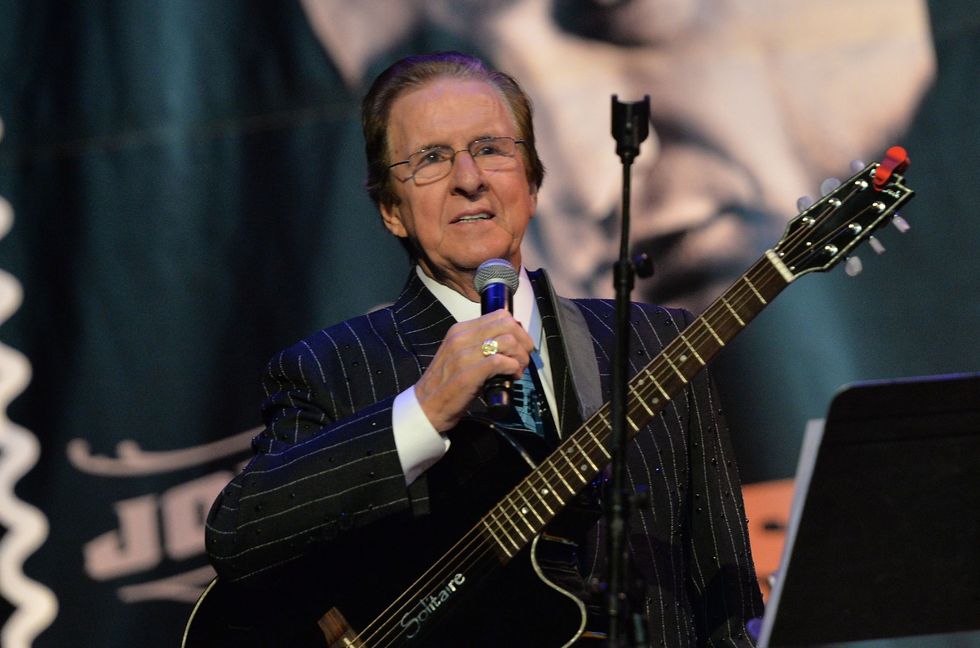 Tommy Cash attends the Johnny Cash Limited-Edition Forever Stamp launch at Ryman Auditorium on June 5, 2013 in Nashville.