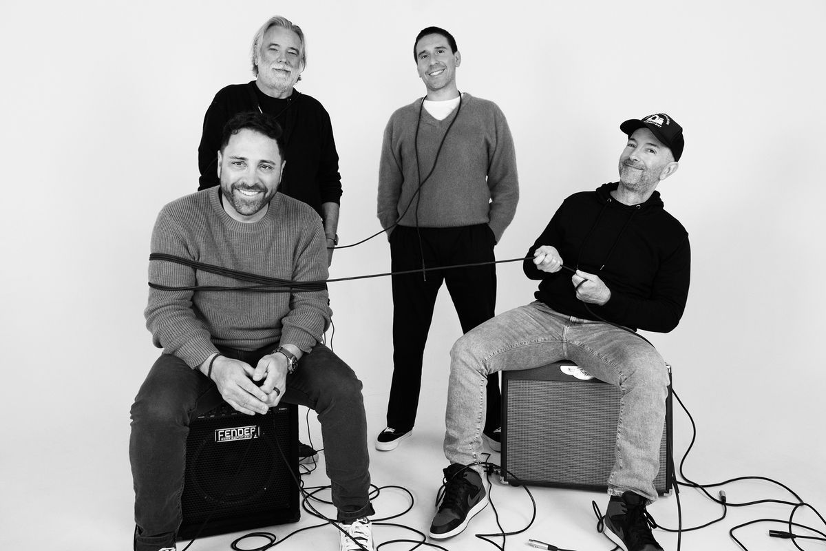 Top (L-R): Ron Morse (Wax Records CEO), Sal Fazzari (Anthem Entertainment CFO). Bottom (L-R): Jamie Appleby (Wax Records President, Head of A&R), Jason Klein (Anthem Entertainment CEO).