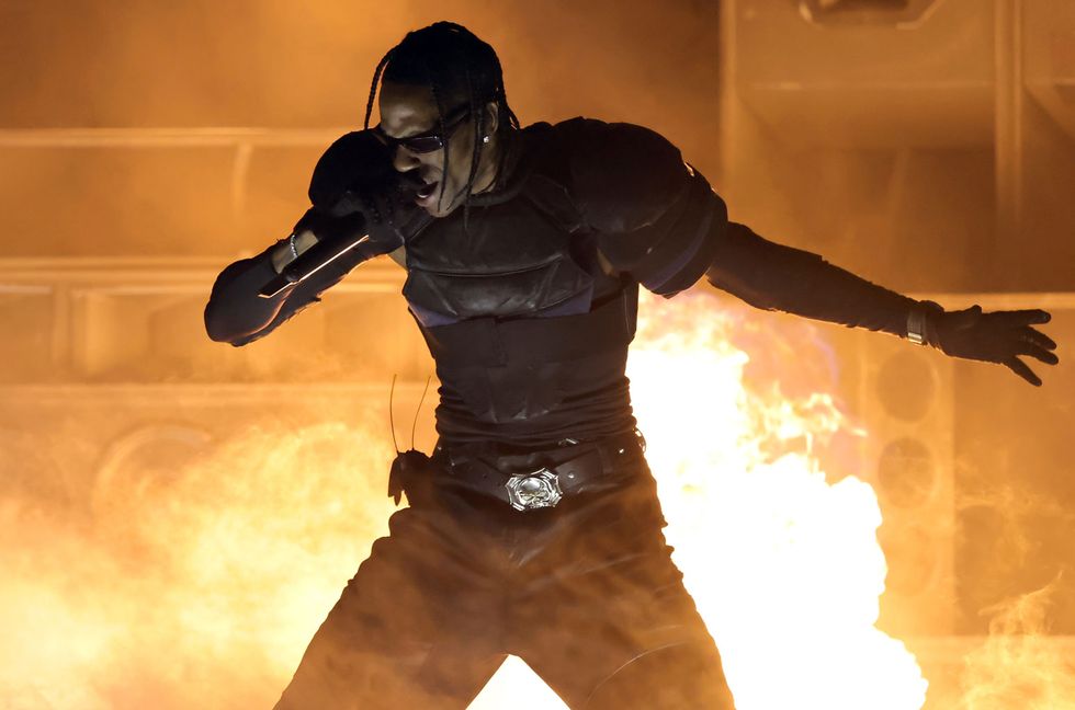 Travis Scott performs onstage during the 66th GRAMMY Awards at Crypto.com Arena on Feb. 4, 2024 in Los Angeles.