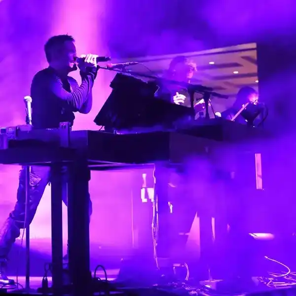 Trent Reznor performs onstage during the World Premiere of Disney's Tron: Ares at the TCL Chinese Theater in Hollywood, CA on October 06, 2025.