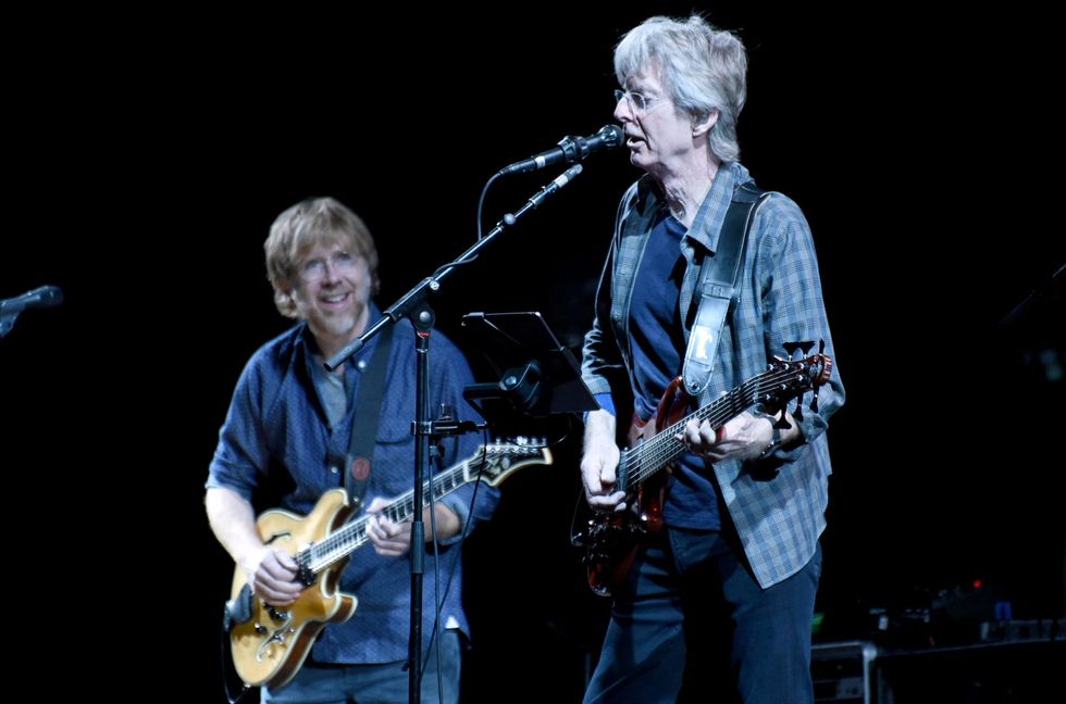 Trey Anastasio and Phil Lesh performs on Fare Thee Well: Celebrating 50 Years Of Grateful Dead at Levi Stadium on June 27, 2015 in Santa Clara, California.