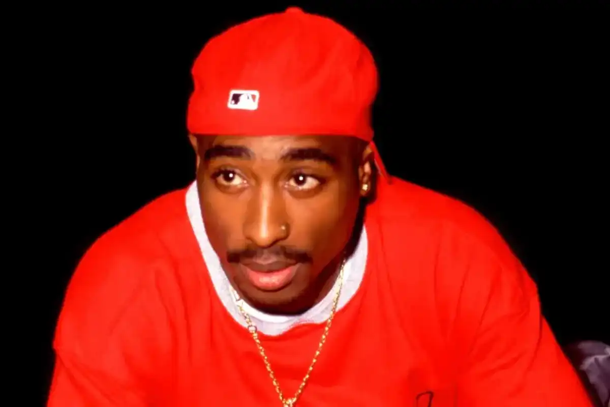 Tupac Shakur poses for a portrait during the 1994 Source Awards on April 25, 1994 at the Paramount Theatre in New York.