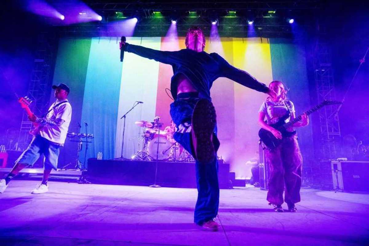 Turnstile performs during a concert held Under the K Bridge on June 5, 2025 in New York, New York.