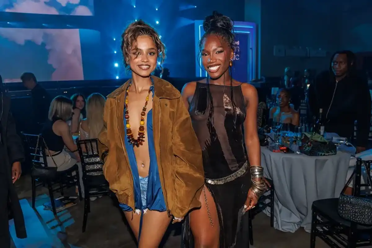 Tyla, Doechii at the Billboard Women in Music 2025 held at the YouTube Theater on March 29, 2025 in Los Angeles, California.