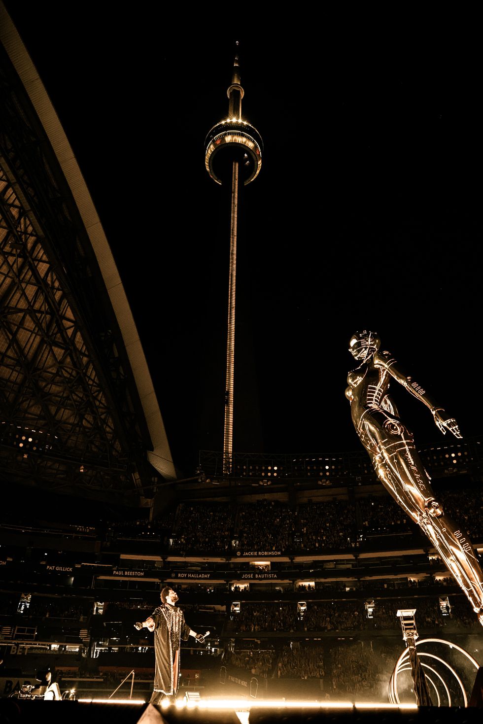 \u200bThe Weeknd at Rogers Centre in Toronto on August 8, 2025.