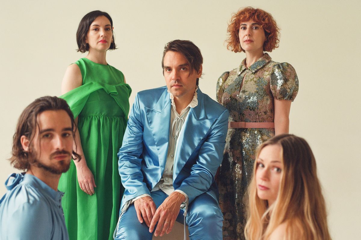 Will Butler (middle) with his band Sister Squares