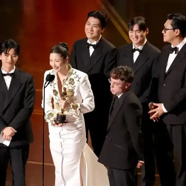 Yuhan, EJAE, ZHUN, Mark Sonnenblick, NHD and 24 accept the Original Song award for "KPop Demon Hunters" onstage during the 98th Oscars at Dolby Theatre on March 15, 2026 in Hollywood, California.